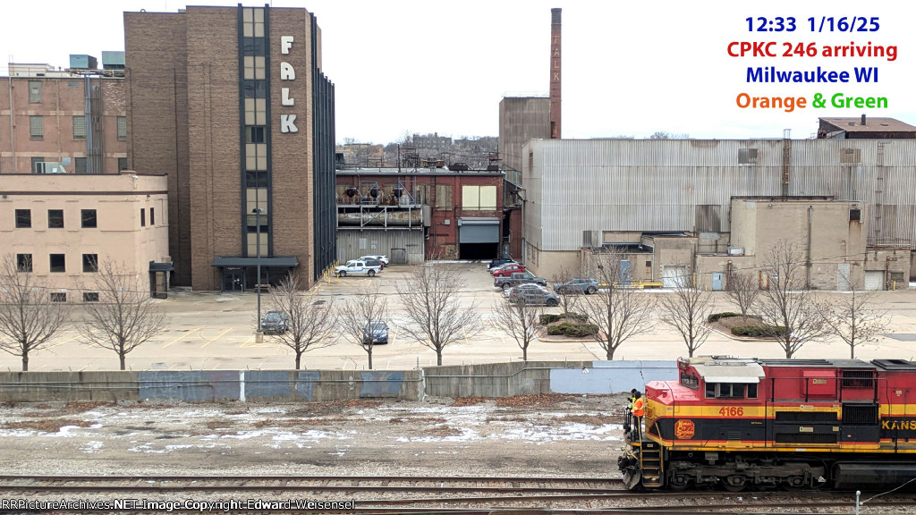 254 waiting for 246 to clear the east yard